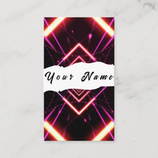 Neon Business Card Visitenkarte (Vorderseite)