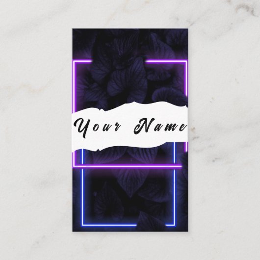 Neon Business Card Visitenkarte (Vorderseite)