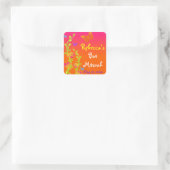Neon Butterflies und Blume Bat Mitzvah Sticker (Tasche)