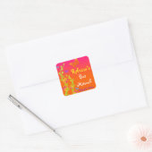 Neon Butterflies und Blume Bat Mitzvah Sticker (Umschlag)