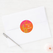 Neon Butterflies und Blume Bat Mitzvah Sticker (Umschlag)