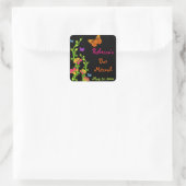 Neon Butterflies und Blume Bat Mitzvah Sticker (Tasche)