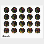 Neon Butterflies und Blume Bat Mitzvah Sticker (Blatt)