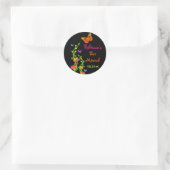 Neon Butterflies und Blume Bat Mitzvah Sticker (Tasche)