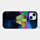 Neon Butterfly Case iPhone 15 Hülle (Rückseite (Horizontal))