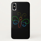 Neon Butterfly Case-Mate iPhone Hülle (Rückseite)