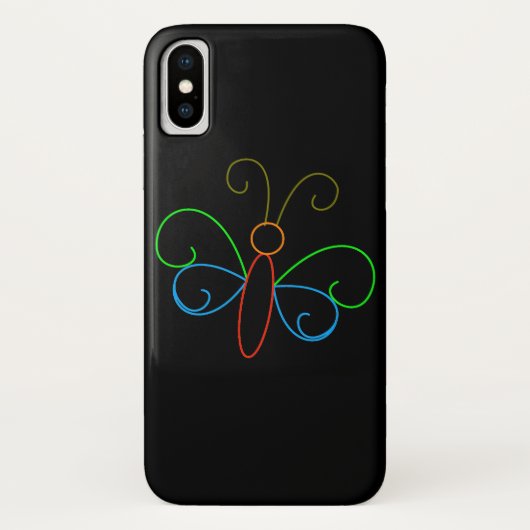 Neon Butterfly Case-Mate iPhone Hülle (Rückseite)