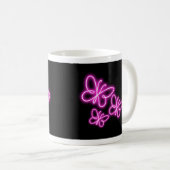 Neon Butterfly Kaffeetasse (VorderseiteRechts)