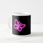 Neon Butterfly Kaffeetasse (Vorderseite Links)