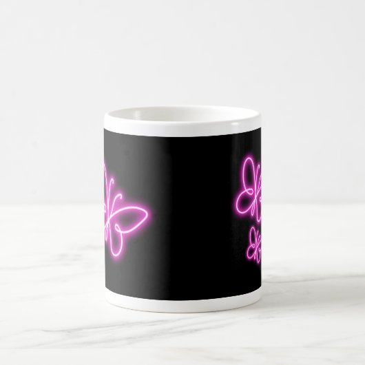 Neon Butterfly Kaffeetasse (Mittel)