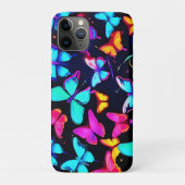 Neon Butterfly Pattern Case-Mate iPhone Hülle (Rückseite)