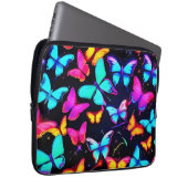 Neon Butterfly Pattern Laptopschutzhülle (Vorne Rechts)