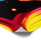 Neon Butterfly Pattern Poster (Ecke)