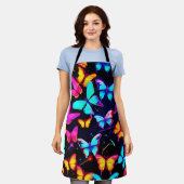 Neon Butterfly Pattern Schürze (Getragen)