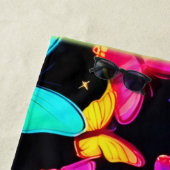 Neon Butterfly Pattern Strandtuch (Beispiel)