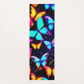 Neon Butterfly Pattern Yogamatte (Rückseite)