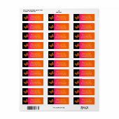 Neon Butterfly Rücksendeadresse (Vorne)