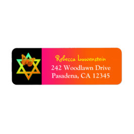 Neon Butterfly Rücksendeadresse Etikett 2