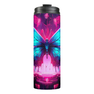 Neon Butterfly Thermosbecher