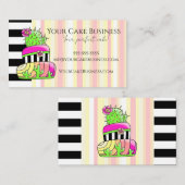 Neon Cactus Business Card Visitenkarte (Vorne/Hinten)