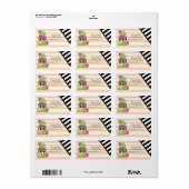 Neon Cactus Return Address Label Adressaufkleber (Vorne)