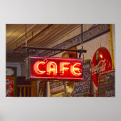 Neon Cafe Sign, Jefferson, Texas Poster (Vorne)