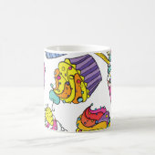 Neon Cakes: Pop Art Pattern. Kaffeetasse (Mittel)