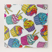 Neon Cakes: Pop Art Pattern. Puzzle (Horizontal)