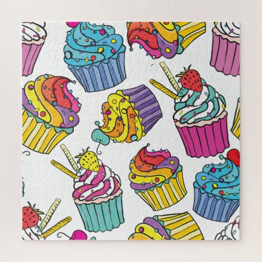 Neon Cakes: Pop Art Pattern. Puzzle (Vertikal)
