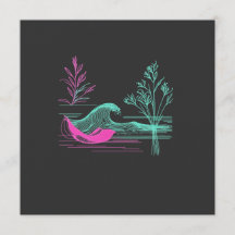 NEON CALM – Retro Wave & Botanische Linienkunst