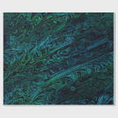 Neon Camouflage Dunkle Camouflage Textur Muster Geschenkpapier (Flach)