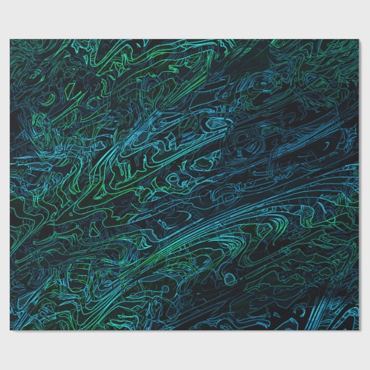 Neon Camouflage Dunkle Camouflage Textur Muster Geschenkpapier (Flach)