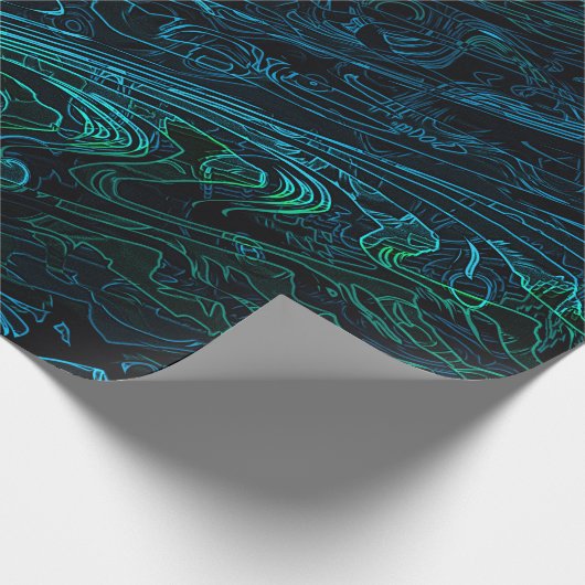 Neon Camouflage Dunkle Camouflage Textur Muster Geschenkpapier (Ecke)