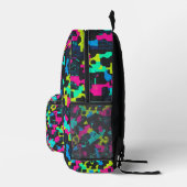 Neon Camouflage Pattern Bedruckter Rucksack (Rechts)