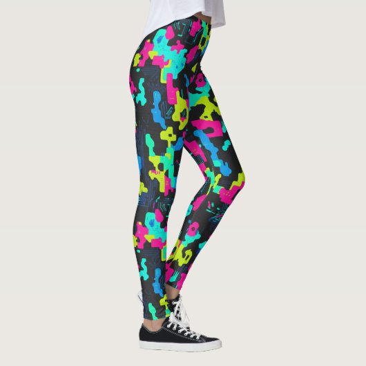 Neon Camouflage Pattern Leggings (Rechts)