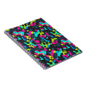 Neon Camouflage Pattern Notizblock (Rechte Seite)