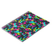 Neon Camouflage Pattern Notizblock (Linke Seite)