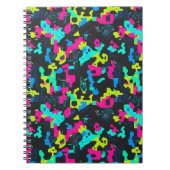 Neon Camouflage Pattern Notizblock (Vorderseite)