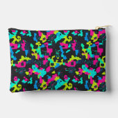 Neon Camouflage Pattern Zubehörtasche (Rückseite)