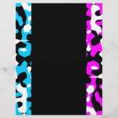 Neon Camouflage Stripes Custom Rave Flyer (Hinten)