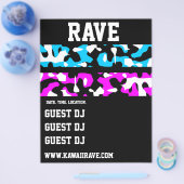 Neon Camouflage Stripes Custom Rave Flyer (Einzeln)