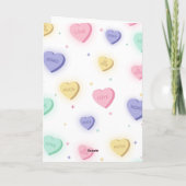 Neon Candy Heart Messages Conversle Sparkle Karte (Rückseite)