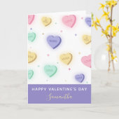 Neon Candy Heart Messages Conversle Sparkle Karte (Gelbe Blume)