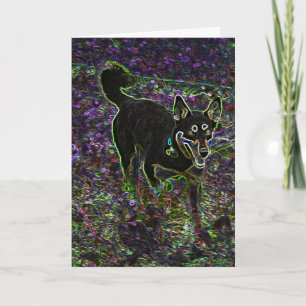 Neon Canine Birthday Karte