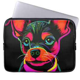 Neon Canine Puppy Art Laptopschutzhülle