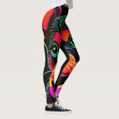 Neon Canine Puppy Art Leggings (Rechts)