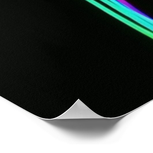 Neon Canine Puppy Art Poster (Ecke)