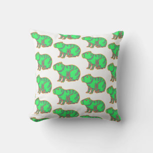 Neon Capybara – Süßes farbenfrohes Tier Kissen