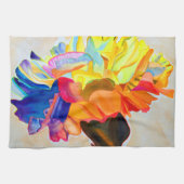 Neon Carnation Aquarell Blume Geschirrtuch (Horizontal)