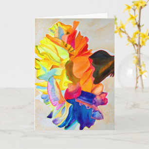 Neon Carnation Aquarell Blume Karte
